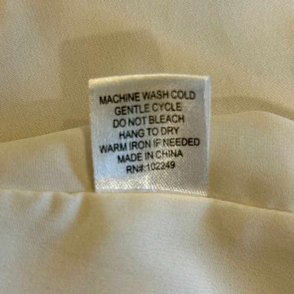 Skies Are Blue Boho Maxi Dress, Lined White Empire Waist Floral Dress, Small - Picture 7 of 9